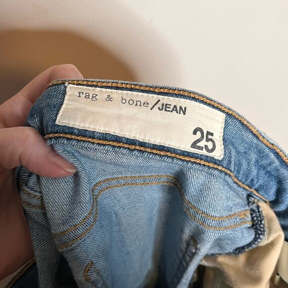 RAG & BONE 10 Inch Stove Pipe Prospector Distressed Step Hem Size 25 Revolve - Picture 6 of 8